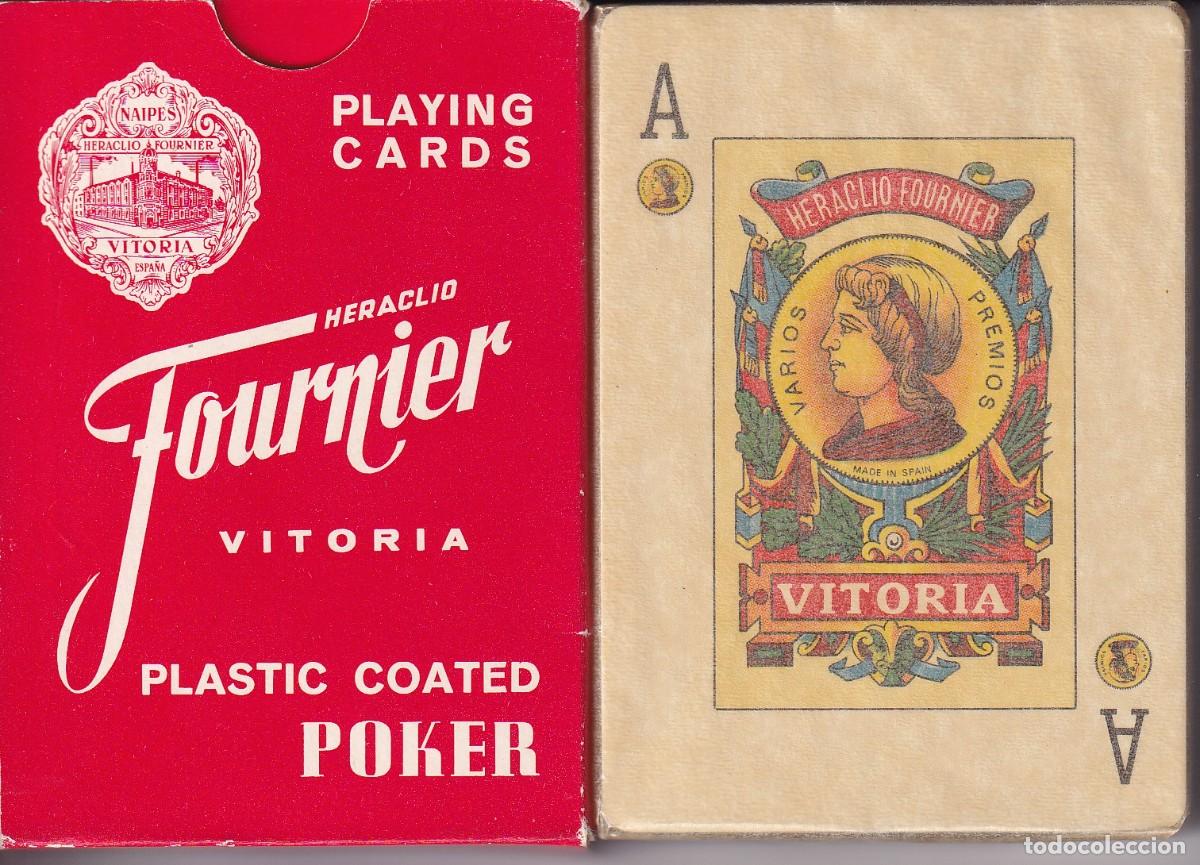 Barajas de cartas: 388B - BARAJA ESPA&Ntilde;OLA DE PLASTIC POKER DE HERACLIO FOURNIER CON PUBLICIDAD CAFES COLUMBA (NUEVA)