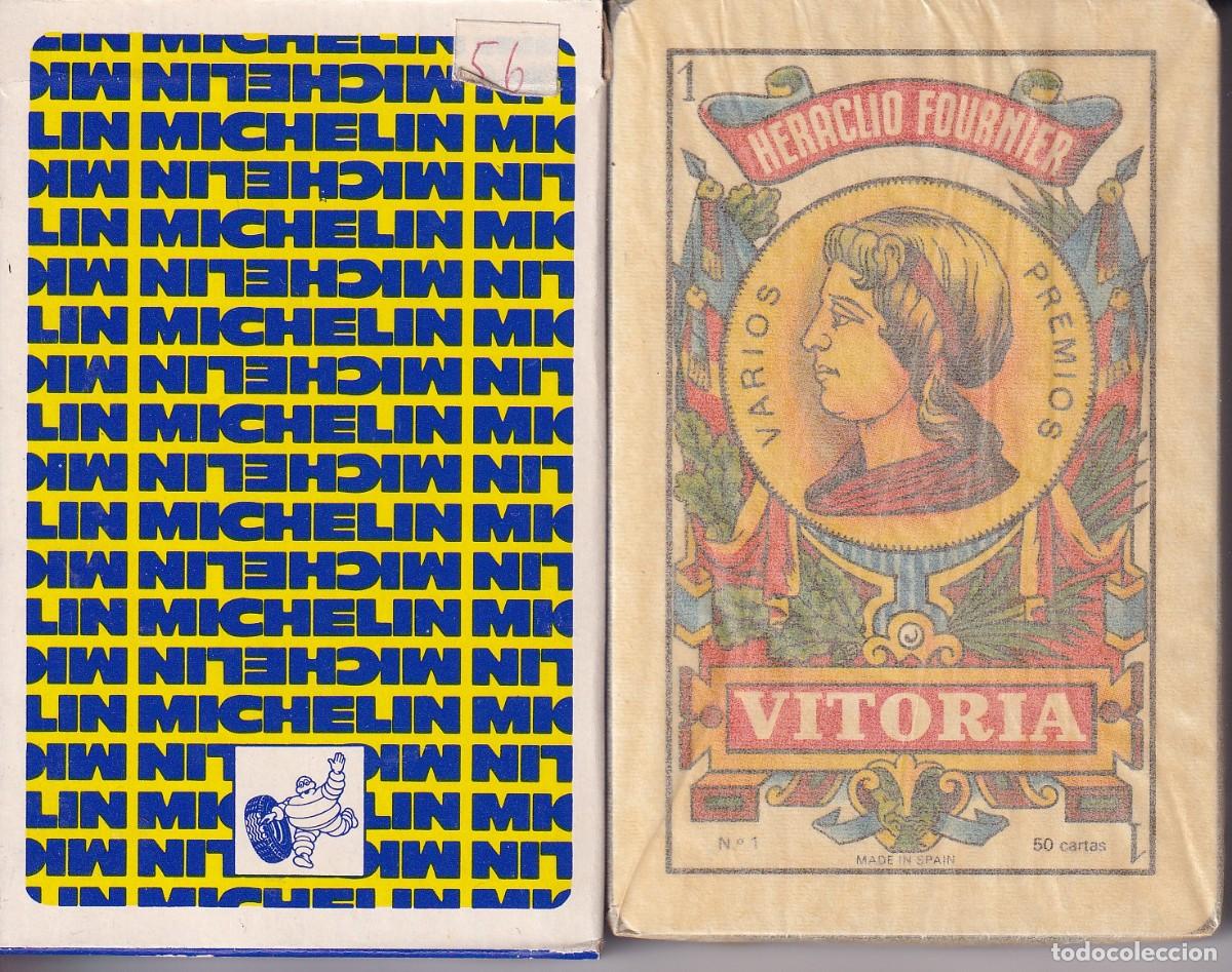 Barajas de cartas: 380A - BARAJA ESPA&Ntilde;OLA DE HERACLIO FOURNIER CON PUBLICIDAD DE MICHELIN (NUEVA)