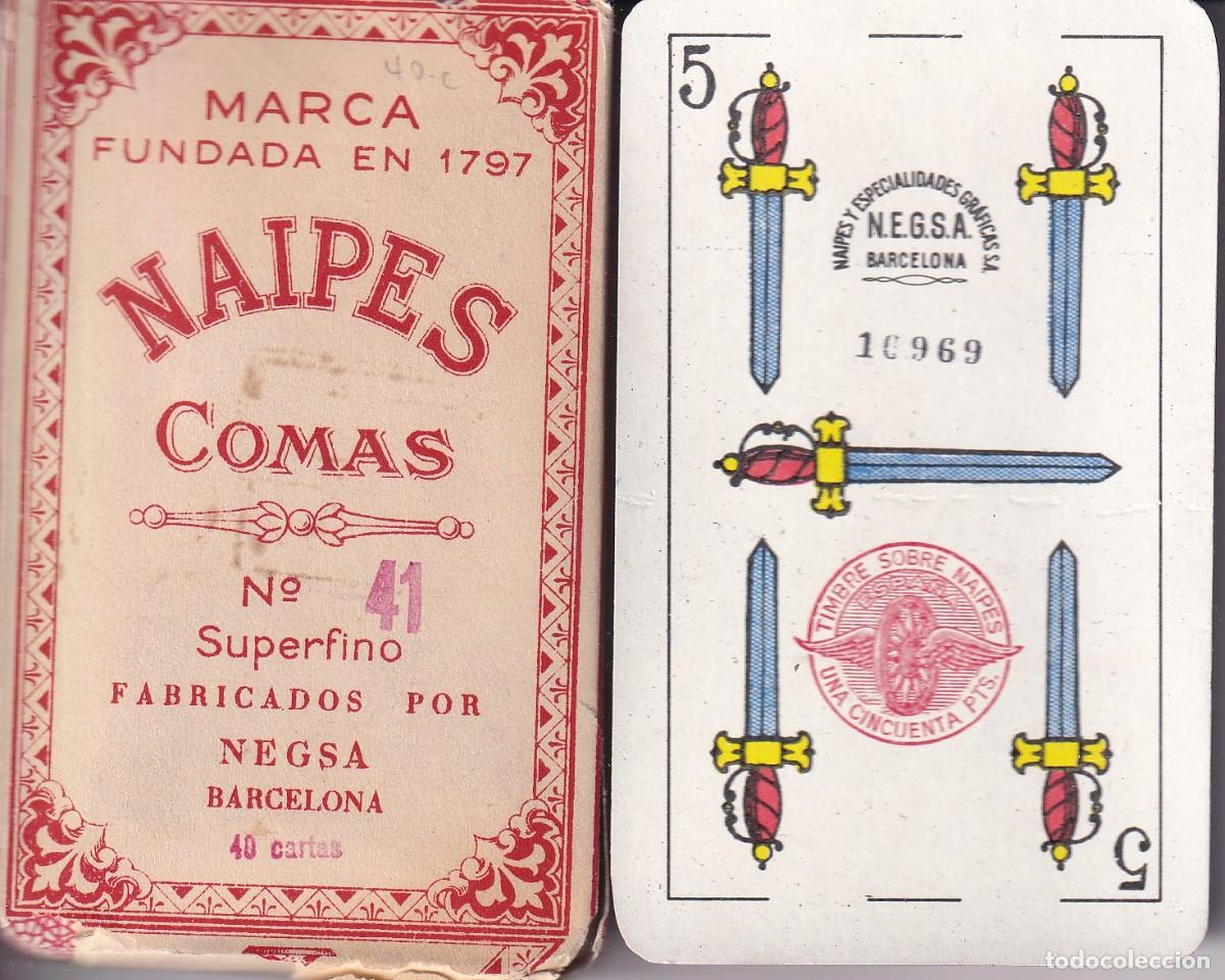Barajas de cartas: 703B - BARAJA EL CIERVO N&ordm; 41 DEL A&Ntilde;O 1955 CON 40 NAIPES DE COMAS