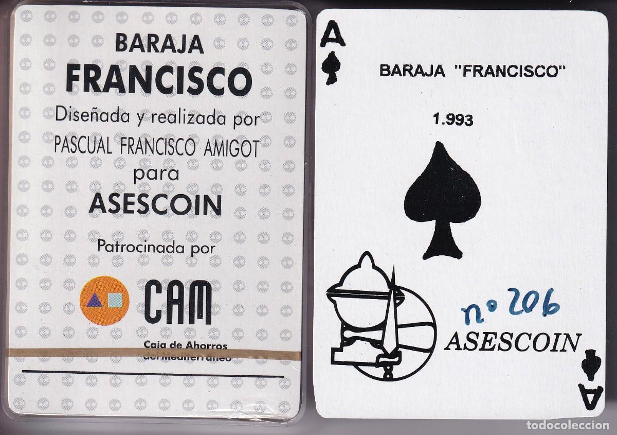 Barajas de cartas: 798A- BARAJA DE POKER DE FRANCISCO DEL A&Ntilde;O 1993 CON 52 NAIPES DE ASESCOIN - PUBLICIDAD CAM