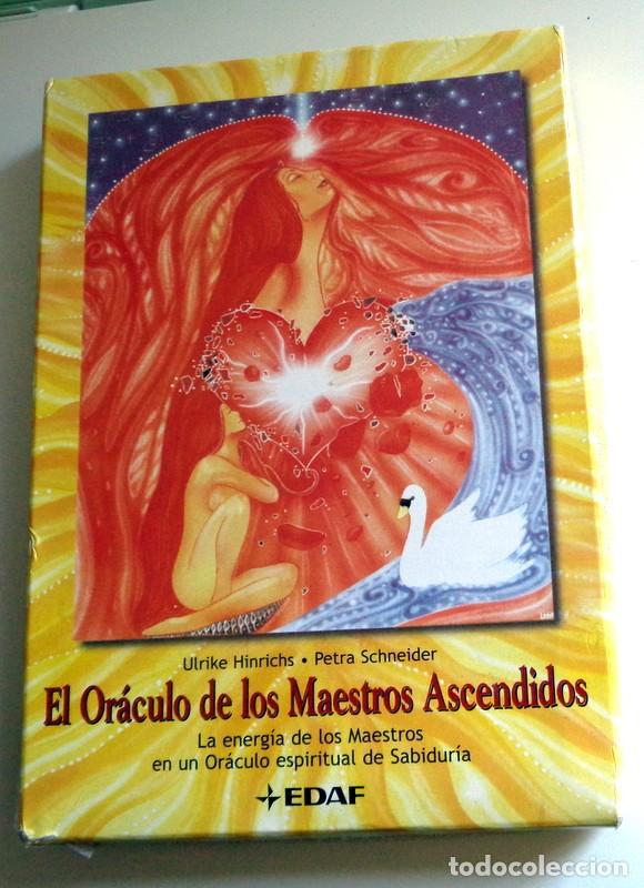 Barajas de cartas: BARAJA NAIPES TAROT OR&Aacute;CULO MAESTROS ASCENDIDOS EDAF A&ntilde;o 2000 LIBRO GUIA CAJA. CARTAS ILUSTRADAS