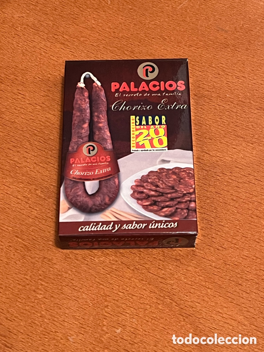 Barajas de cartas: Baraja espa&ntilde;ola de cartas / naipes PALACIOS. Chorizo extra. Carne de cerdo. Sabor del a&ntilde;o 2010