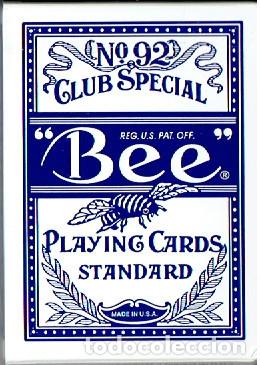 Barajas de cartas: Baraja de p&oacute;ker Bee Playing cards standard nro 92 Club Special (azul)