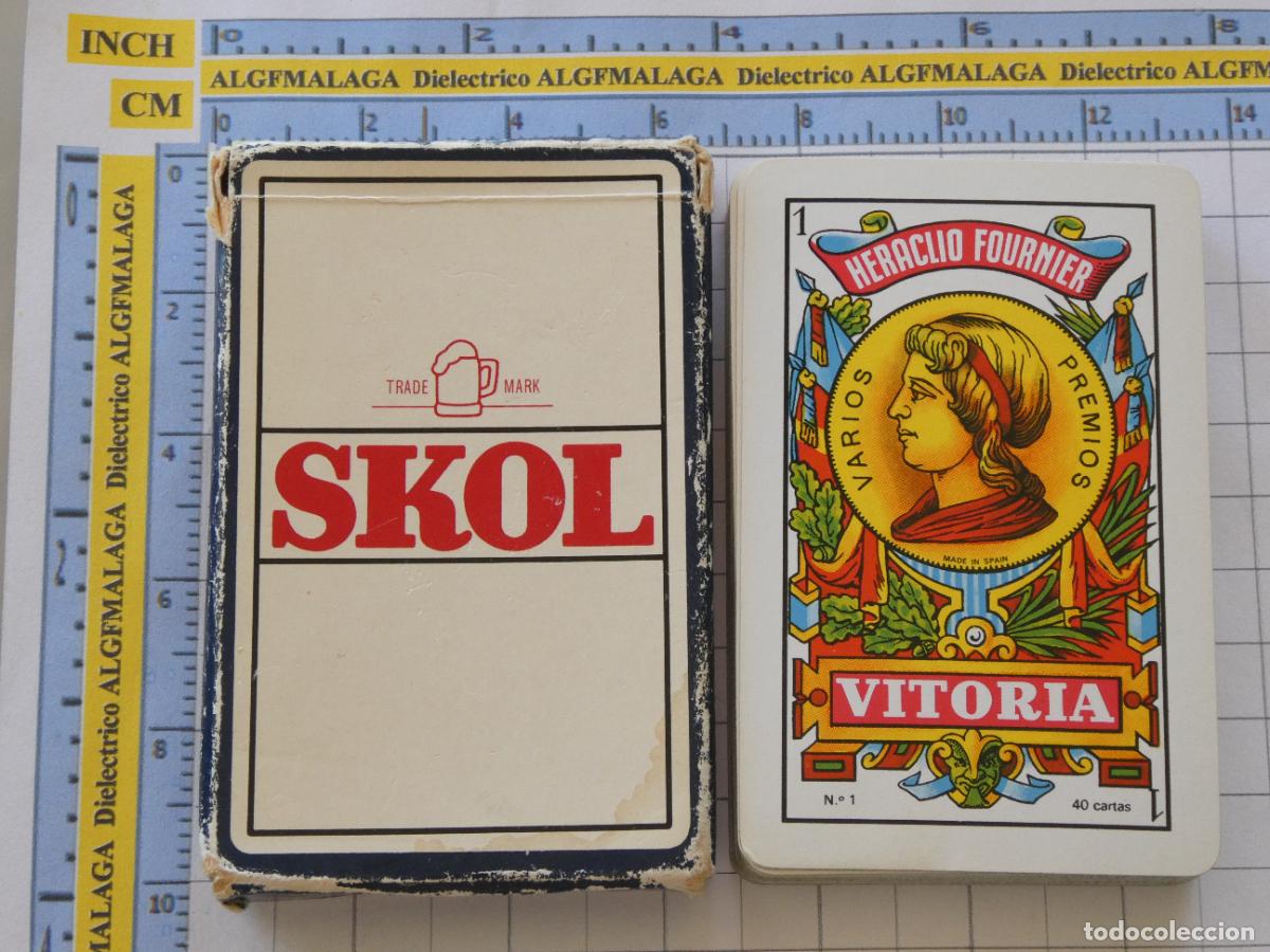 Barajas de cartas: BARAJA DE CARTAS ESPA&Ntilde;OLA. FOURNIER. CERVEZA SKOL. 80GR