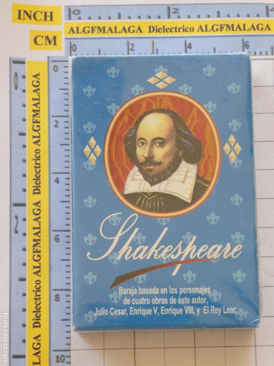 Barajas de cartas: BARAJA DE CARTAS P&Oacute;KER. SHAKESPEARE JULIO CESAR ENRIQUE V VIII REY LEAR. FOURNIER. PRECINTADA. 90GR