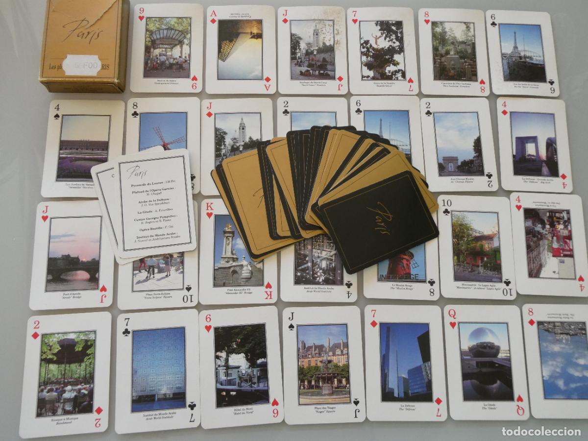 Barajas de cartas: BARAJA DE CARTAS P&Oacute;KER. PARIS A&Ntilde;OS 80 90. FRANCIA. CADA NAIPE UN MONUMENTO. 110GR