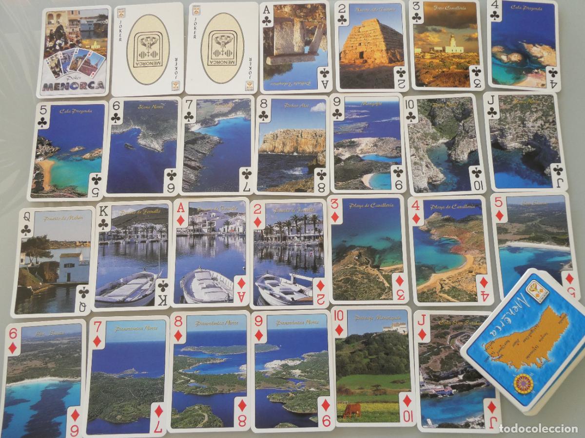 Baralhos de cartas: BARAJA DE CARTAS P&Oacute;KER. MENORCA BALEARES. CADA NAIPE UNA FOTO POSTAL. 90GR