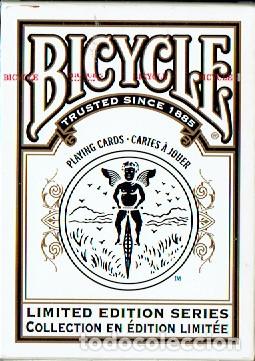 Barajas de cartas: Dos barajas de p&oacute;ker Bicycle Playing cards Limited edition series 1 (blanca) y 2 (azul)