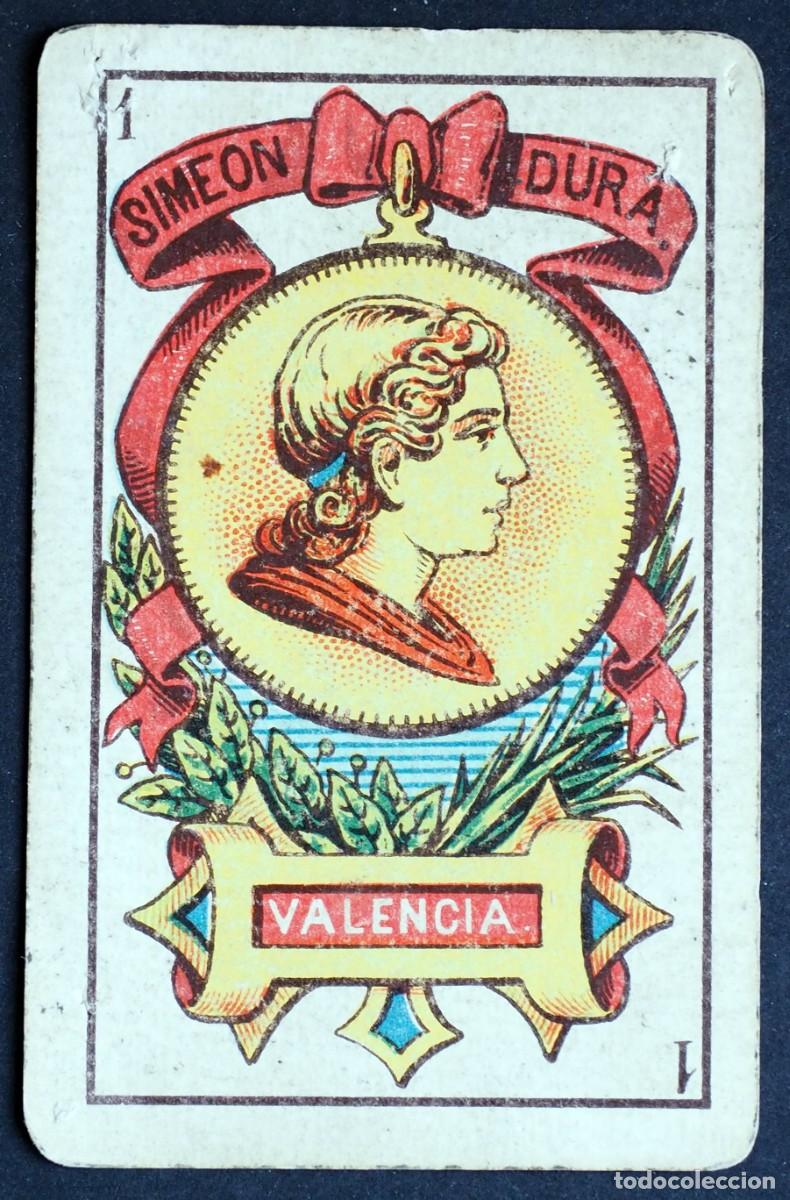 Barajas de cartas: AS DE OROS. SIMEON DURA. VALENCIA