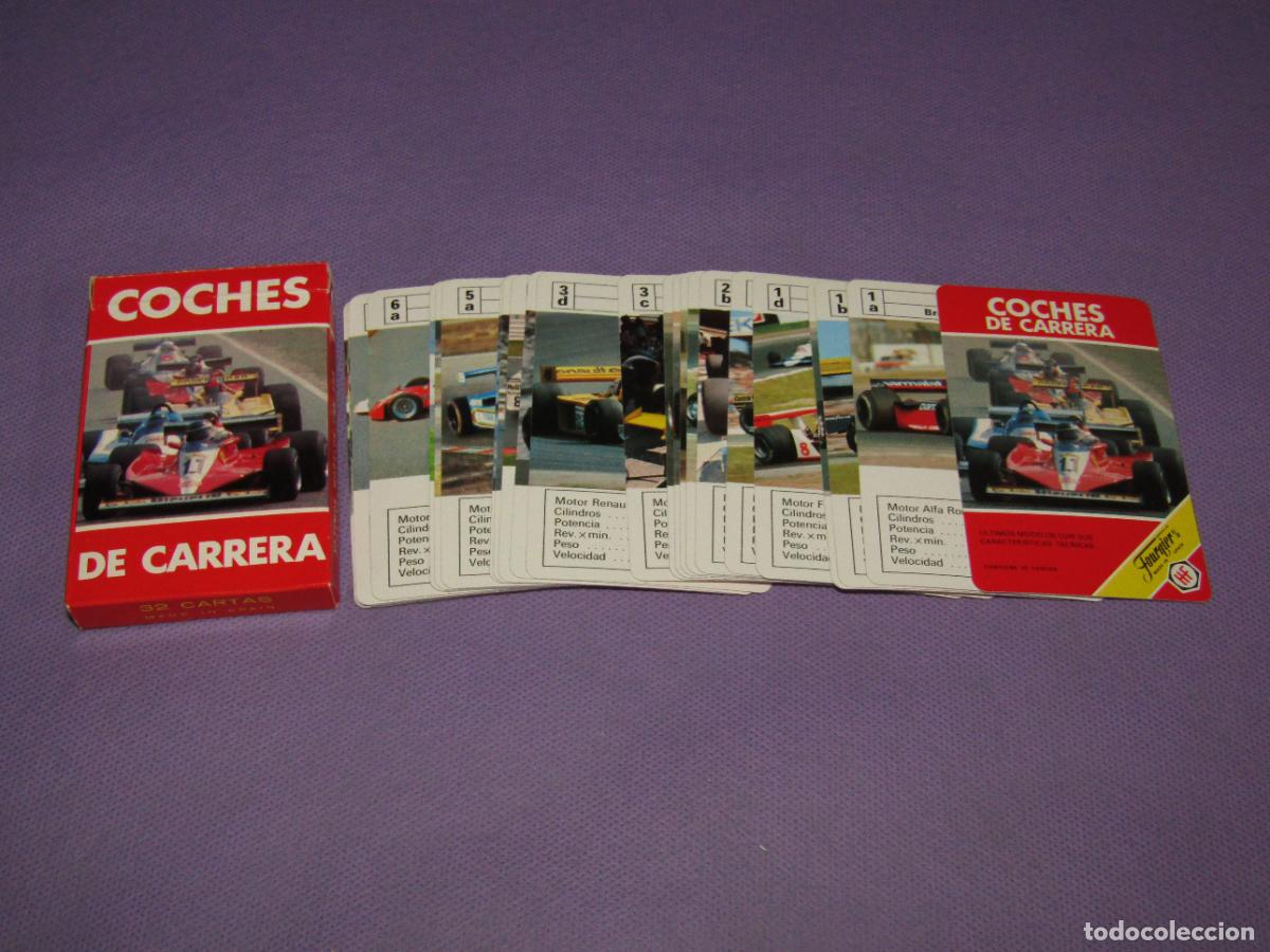 Barajas de cartas: Antigua Baraja Infantil COCHES DE CARRERA de H. FOURNIER del A&ntilde;o 1980