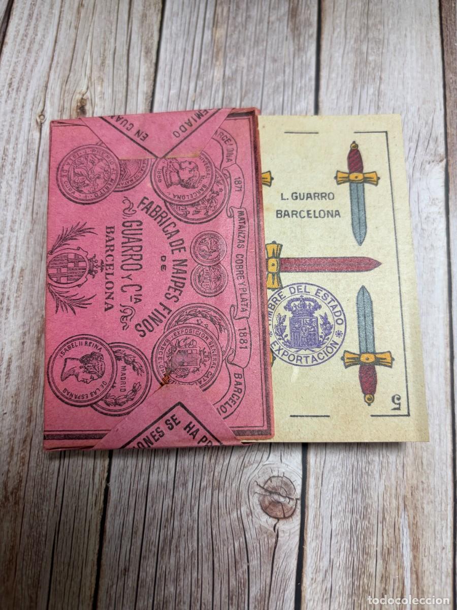 Barajas de cartas: BARAJA DE CARTAS. F&Aacute;BRICA DE NAIPES FINOS. GUARRO Y CIA. BARCELONA. VER FOTOS