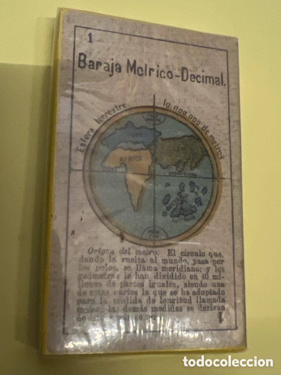 Barajas de cartas: T3/A12/22. BARAJA DE CARTAS REPRODUCCION BARAJA METRICO DECIMAL ESPA&Ntilde;A SIGLO XIX