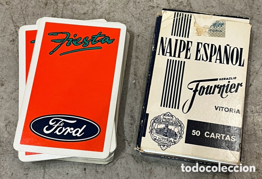 Barajas de cartas: Baraja Espa&ntilde;ola. Publicidad FORD FIESTA. Fournier.