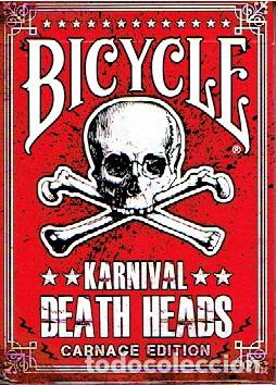 Barajas de cartas: Baraja de p&oacute;ker Bicycle Playing cards Karnival Death Heads (Carnage edition)