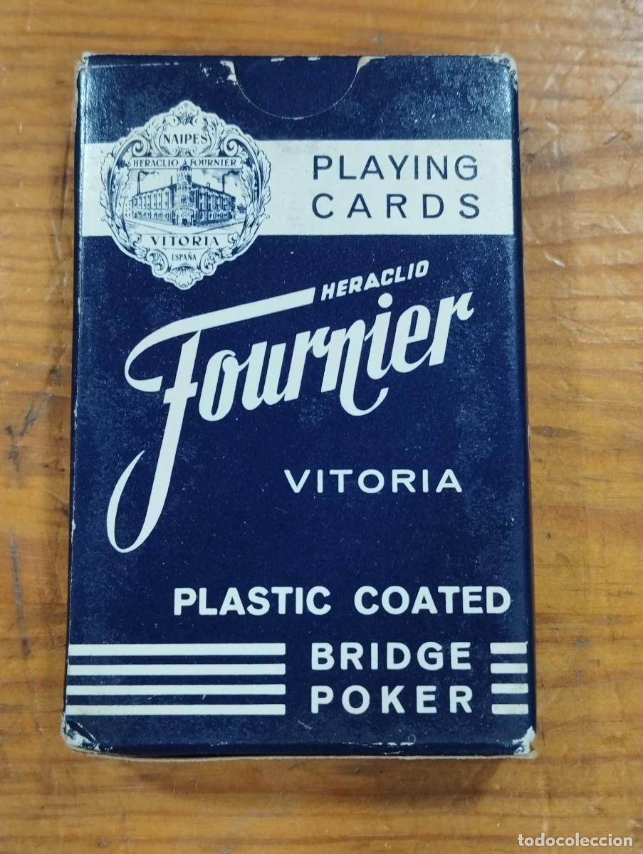 Barajas de cartas: BARAJA DE NAIPES POKER BI DE H. FOURNIER. COMPLETA. EN SU CAJA.