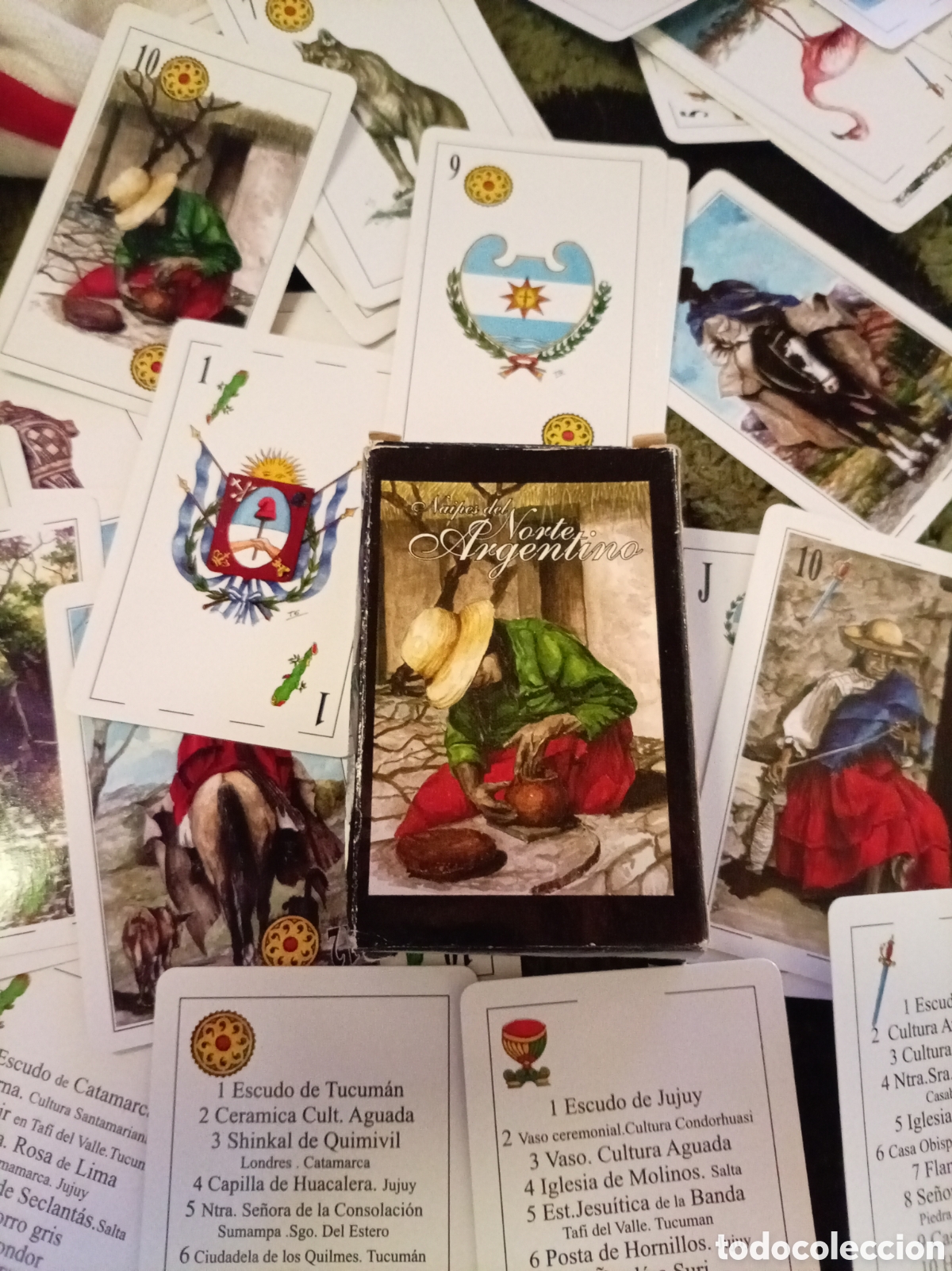 Barajas de cartas: Baraja Naipes Norte Argentino - Maroma Vida Criolla - Ilustraciones Tom&aacute;s Garc&iacute;a - Completa