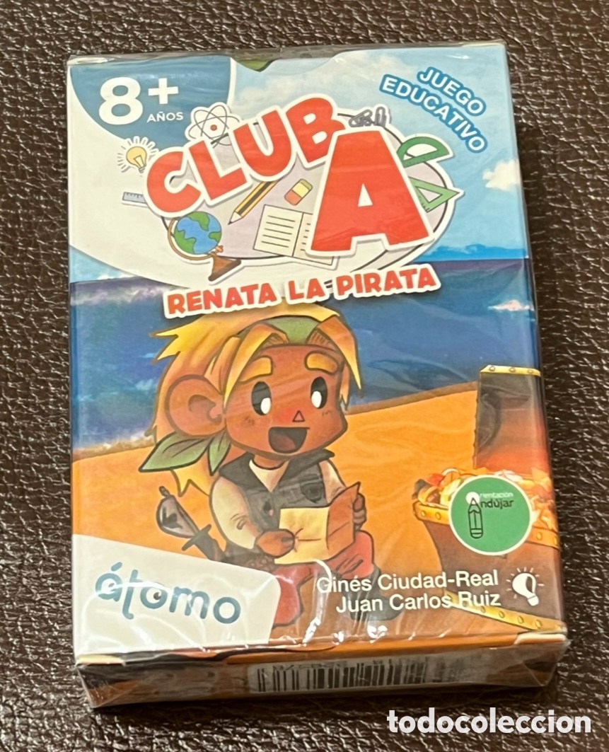 Barajas de cartas: Baraja Infantil. Renata la Pirata. Club A. &Aacute;tomo Games Editorial. Juego Educativo. 2023.
