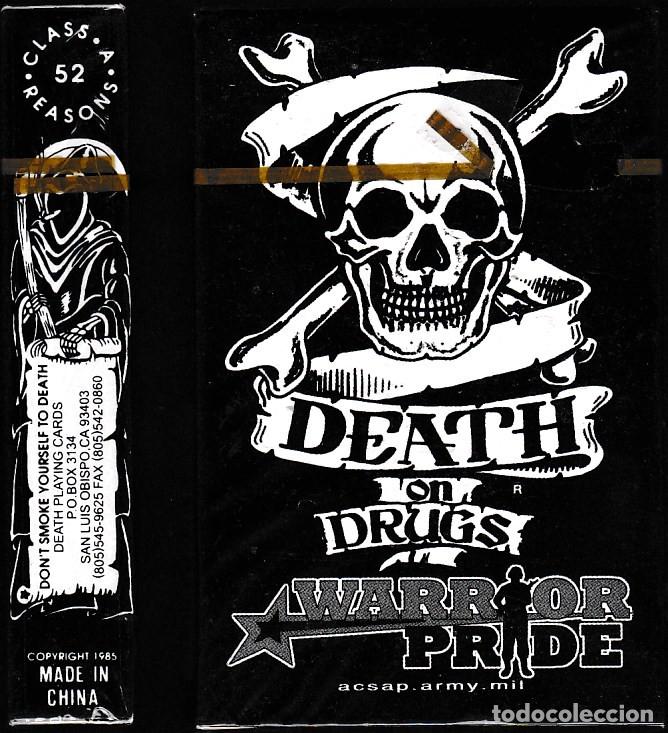 Barajas de cartas: BARAJA DE NAIPES EE.UU. DEATH ON DRUGS G&Oacute;TICO/DARK NUEVA A ESTRENAR UNICA!