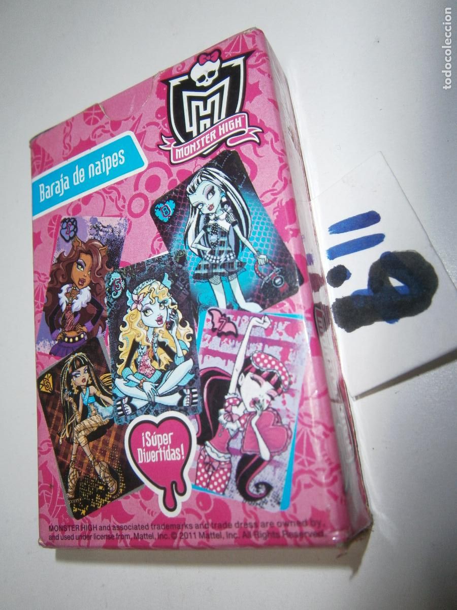 Barajas de cartas: ANTIGUO JUEGO DE CARTAS MONSTER HIGH FOURNIER