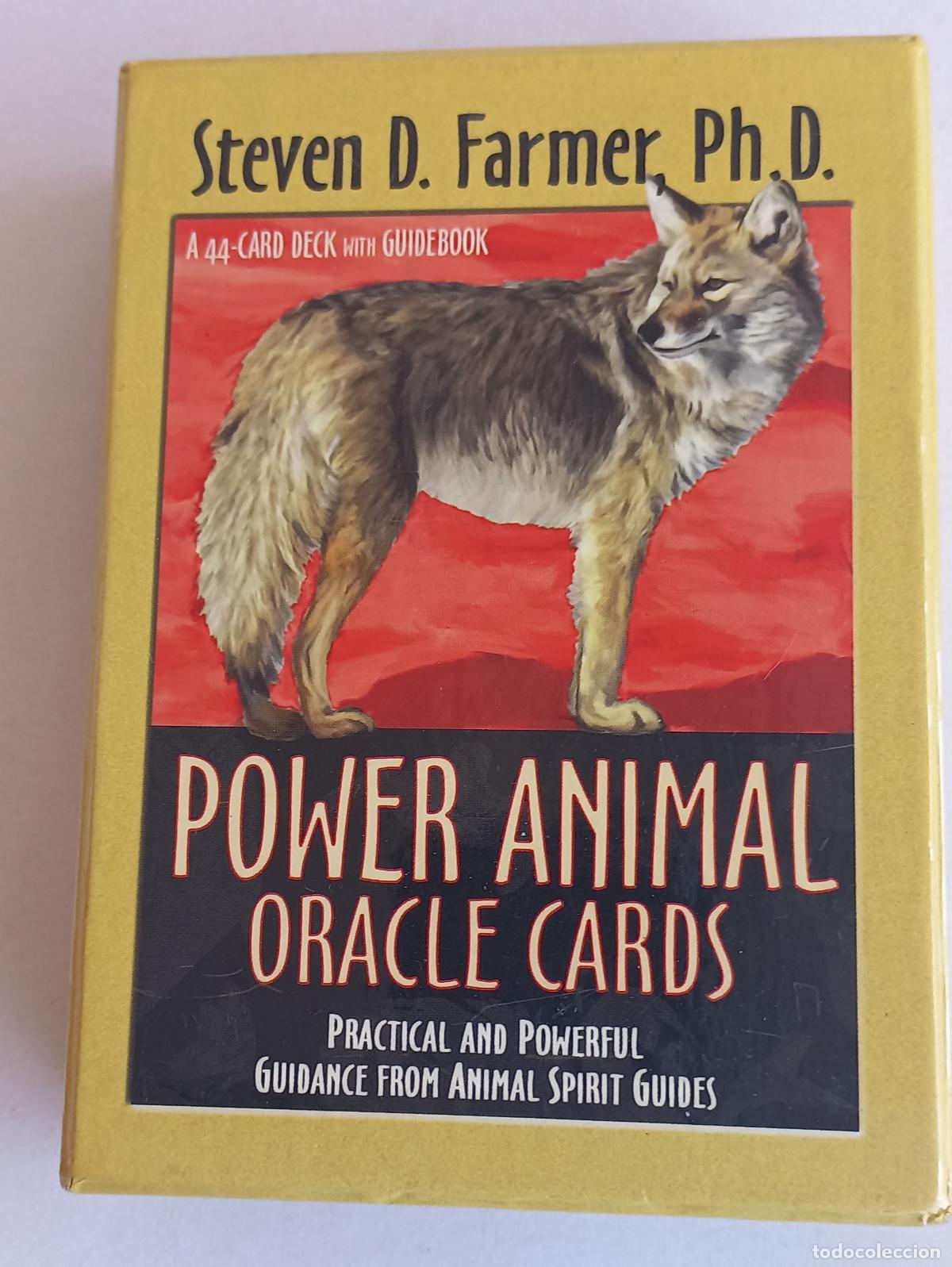 Barajas de cartas: Power Animal Oracle Cards. Dr. Steven Farmer Ph. D. Completa baraja de 44 cartas + libro gu&iacute;a.
