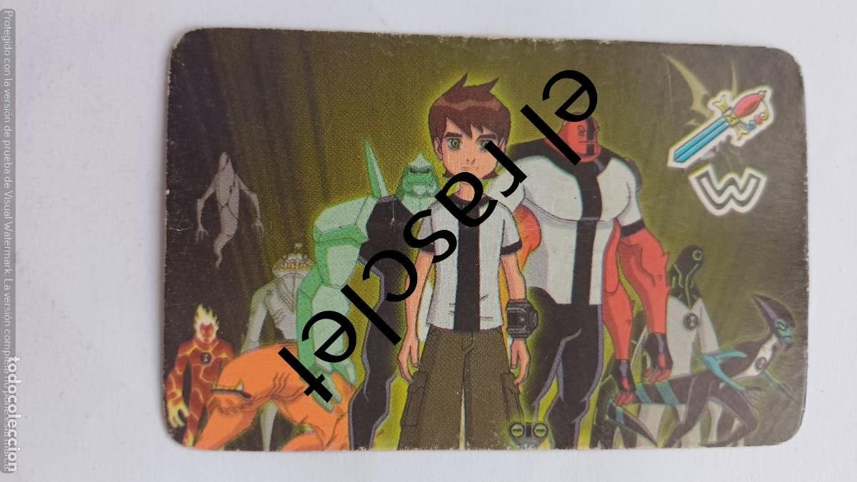 Barajas de cartas: CARTA NAIPE DE LA COLECCION BEN10 -NUMERO 3 ESPADAS