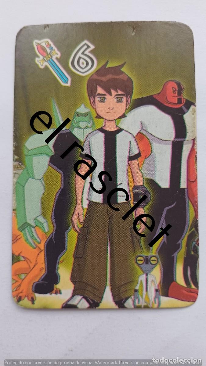 Barajas de cartas: CARTA NAIPE DE LA COLECCION BEN10 -NUMERO 6ESPADAS