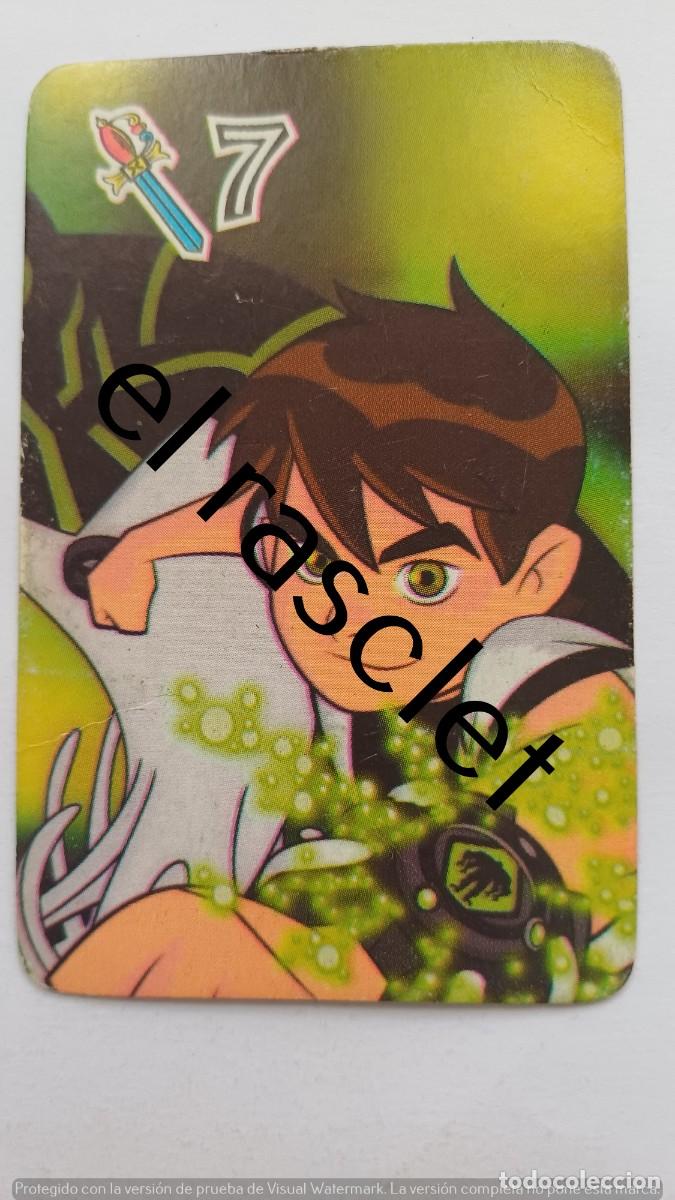 Barajas de cartas: CARTA NAIPE DE LA COLECCION BEN10 -NUMERO 7 ESPADAS