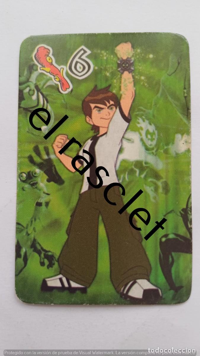 Barajas de cartas: CARTA NAIPE DE LA COLECCION BEN10 -NUMERO 6 BASTOS