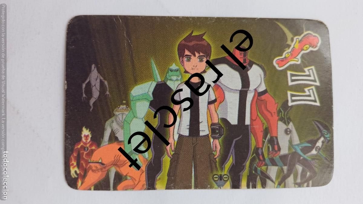 Baralhos de cartas: CARTA NAIPE DE LA COLECCION BEN10 -NUMERO 11 BASTOS