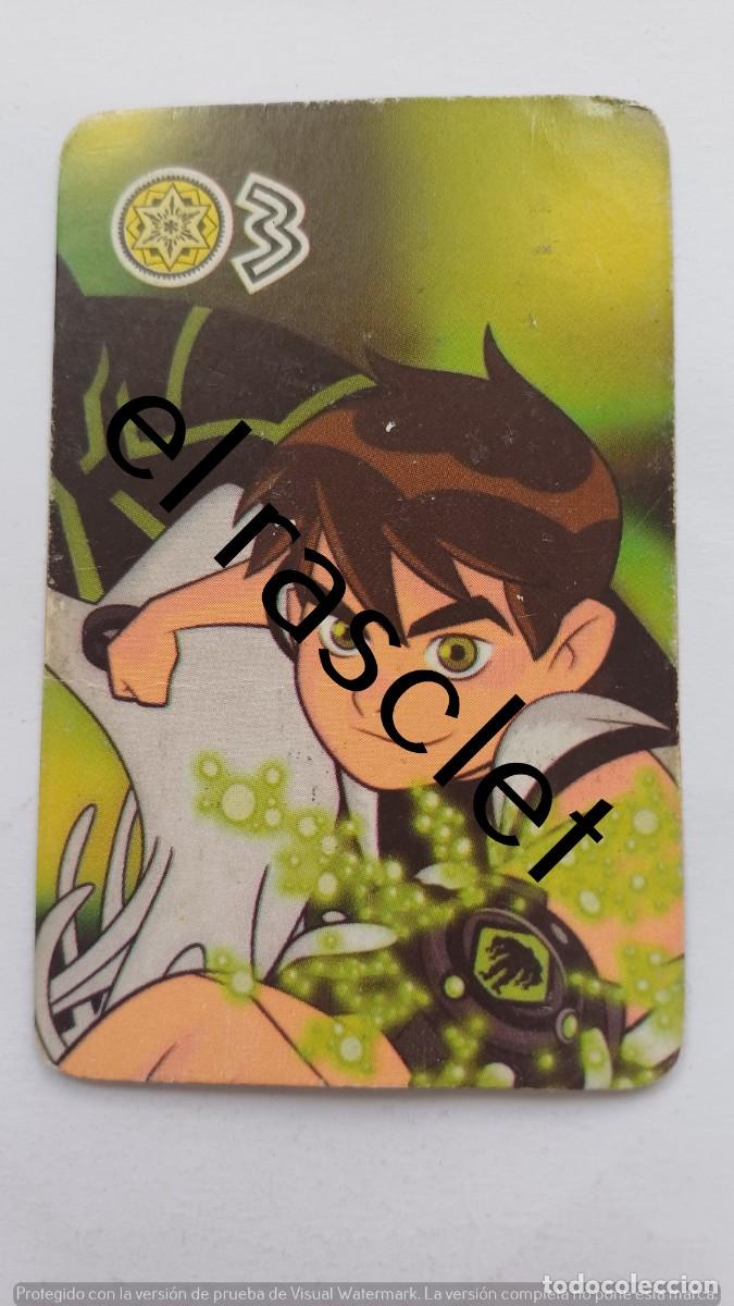Barajas de cartas: CARTA NAIPE DE LA COLECCION BEN10 -NUMERO 3 OROS
