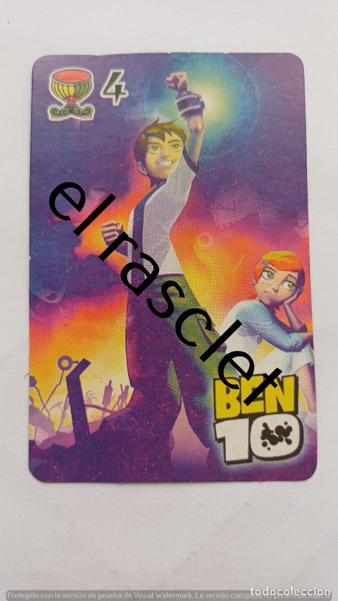 Barajas de cartas: CARTA NAIPE DE LA COLECCION BEN10 -NUMERO 4 COPAS
