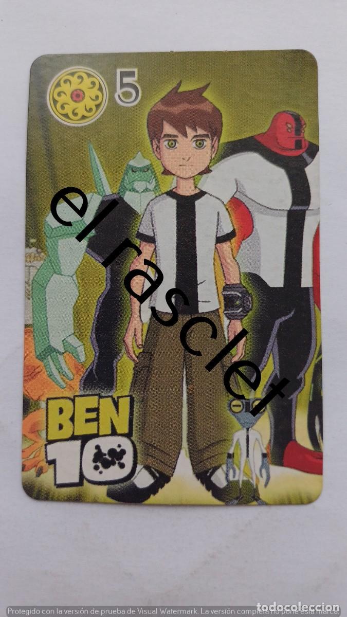 Barajas de cartas: CARTA NAIPE DE LA COLECCION BEN10 -NUMERO 5 OROS