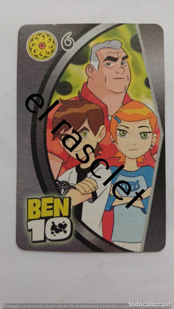 Barajas de cartas: CARTA NAIPE DE LA COLECCION BEN10 -NUMERO 6 OROS