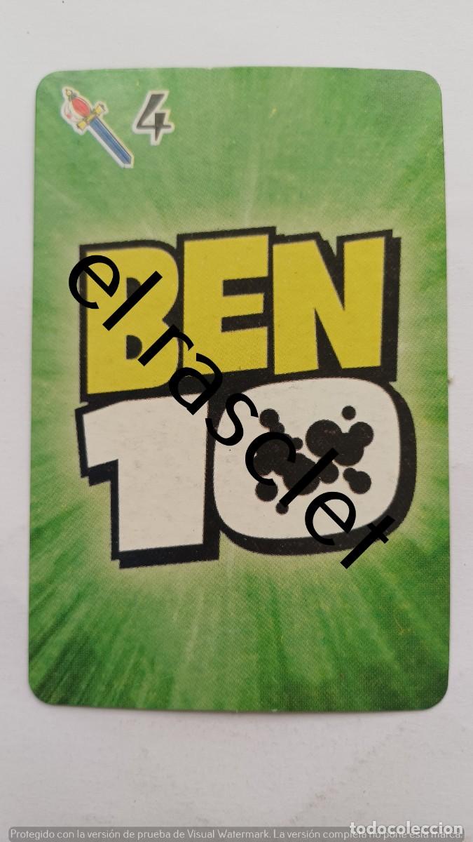 Barajas de cartas: CARTA NAIPE DE LA COLECCION BEN10 -NUMERO 4 ESPADAS