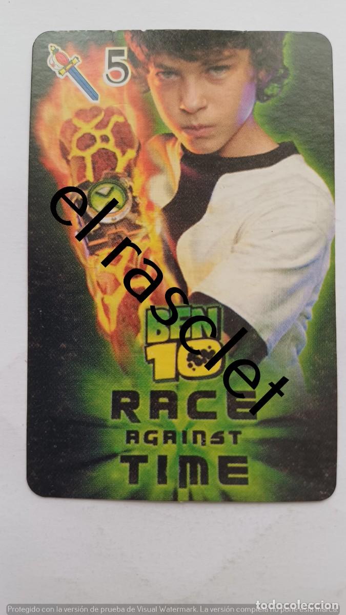 Barajas de cartas: CARTA NAIPE DE LA COLECCION BEN10 -NUMERO 5 ESPADAS