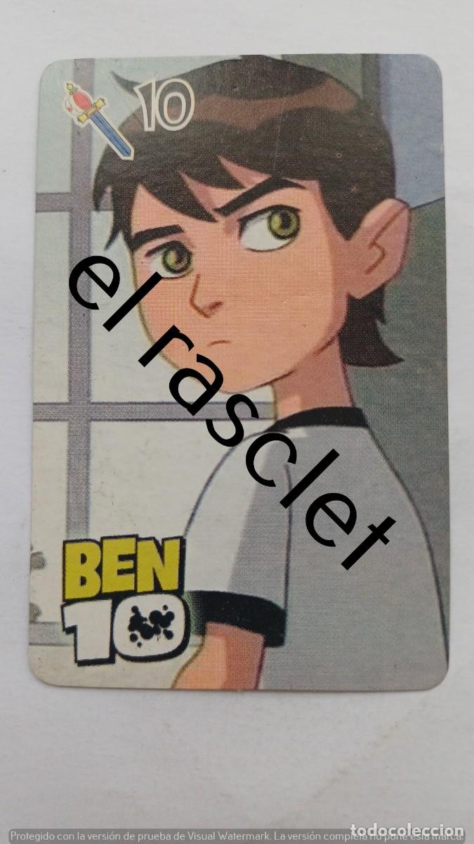 Barajas de cartas: CARTA NAIPE DE LA COLECCION BEN10 -NUMERO 10 ESPADAS