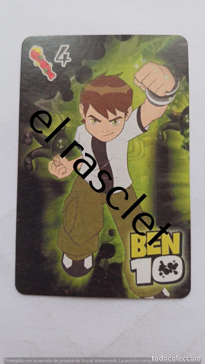 Barajas de cartas: CARTA NAIPE DE LA COLECCION BEN10 -NUMERO 4 BASTOS