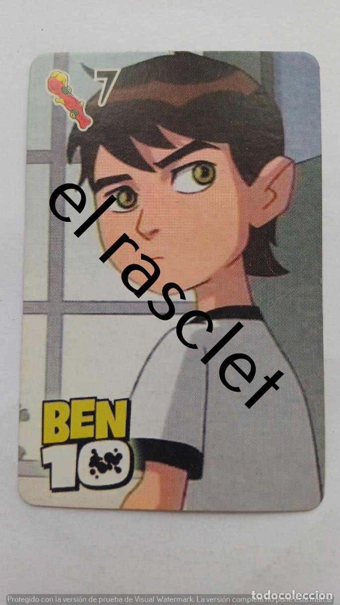 Barajas de cartas: CARTA NAIPE DE LA COLECCION BEN10 -NUMERO 7 BASTOS