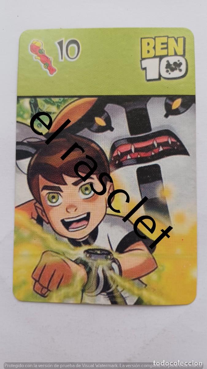Barajas de cartas: CARTA NAIPE DE LA COLECCION BEN10 -NUMERO 10 BASTOS