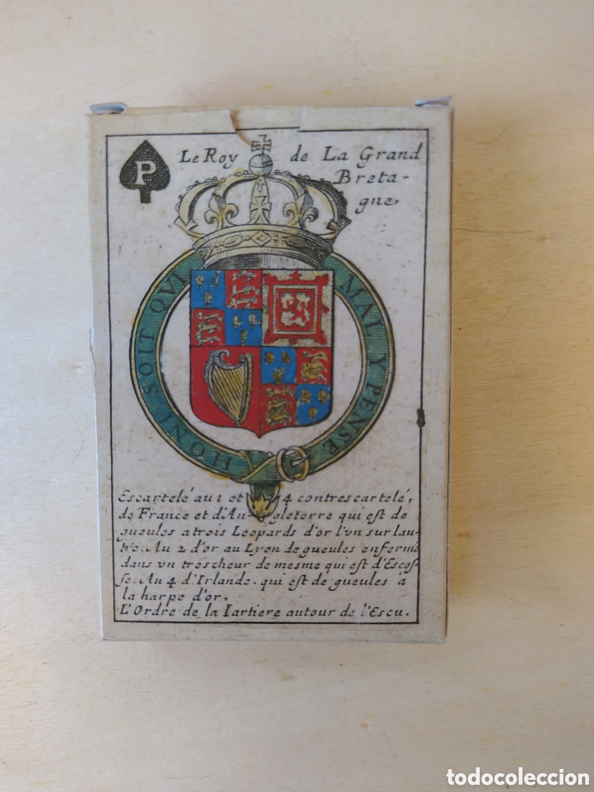 Barajas de cartas: Baraja facs&iacute;mil de naipes del juego de los escudos de armas del Marqu&eacute;s de Brianville, Francia, a&ntilde;o