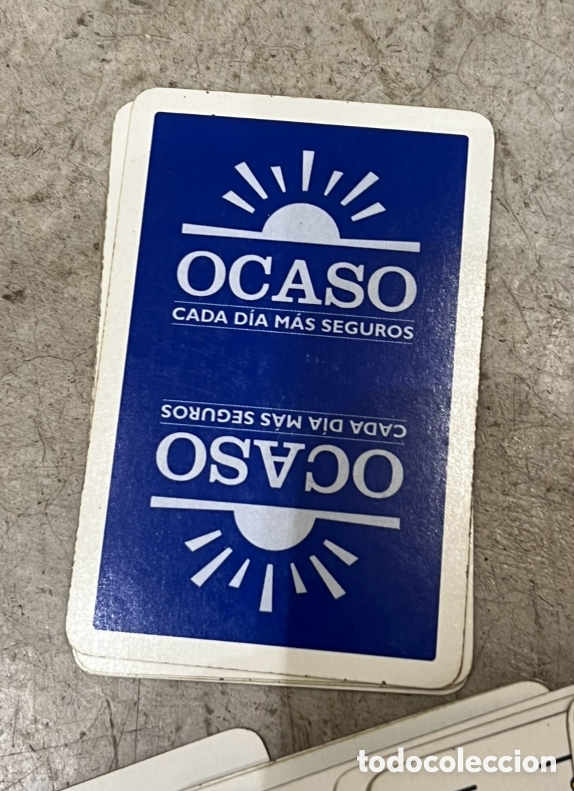 Barajas de cartas: Baraja Espa&ntilde;ola. Publicidad OCASO SEGUROS. Fournier.