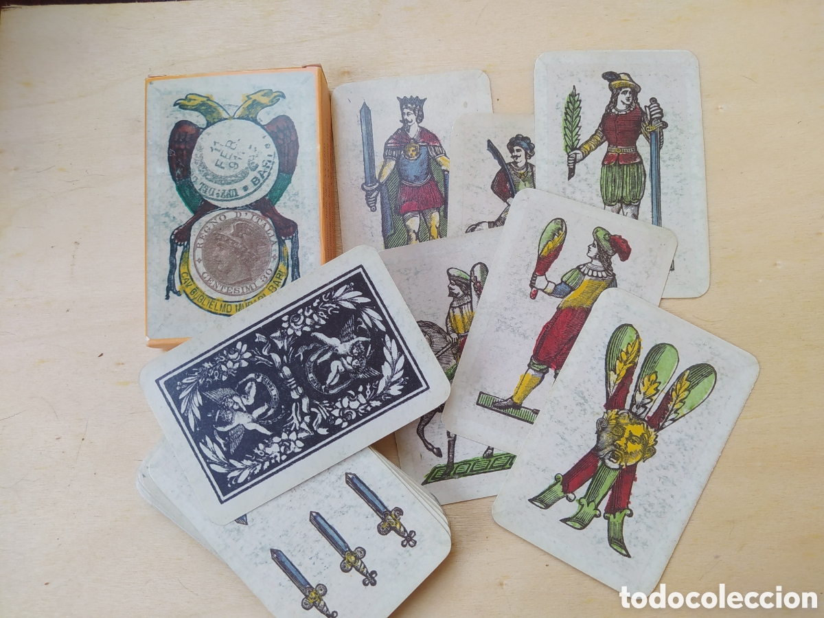 Barajas de cartas: Baraja de Naipes Napolitanos Facs&iacute;mil de 1911 &ndash; Italia | Baraja Completa Hist&oacute;rica del Siglo XX**