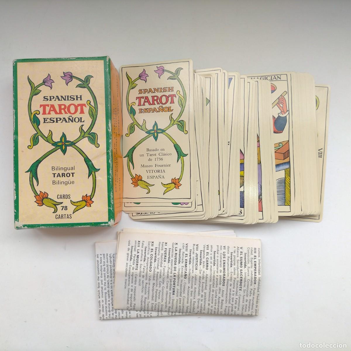 Barajas de cartas: Baraja Cartas TAROT ESPA&Ntilde;OL Heraclio Fournier - A&ntilde;o 1978 - COMPLETO