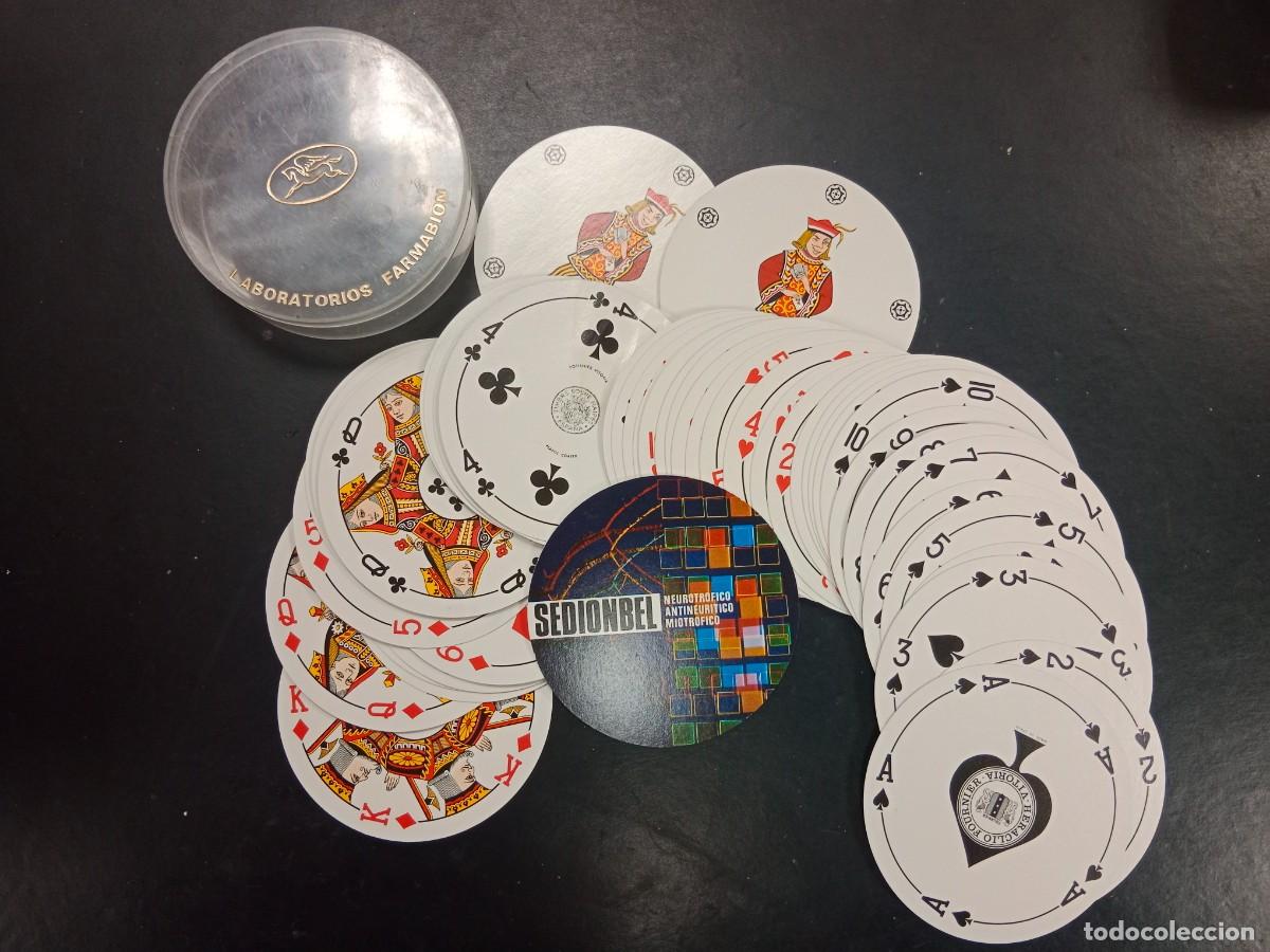 Barajas de cartas: BARAJA DE CARTAS / NAIPES DE POKER / BRIDGE FOURNIER REDONDA - SEDIONBEL -LABORATORIOS FARMABION