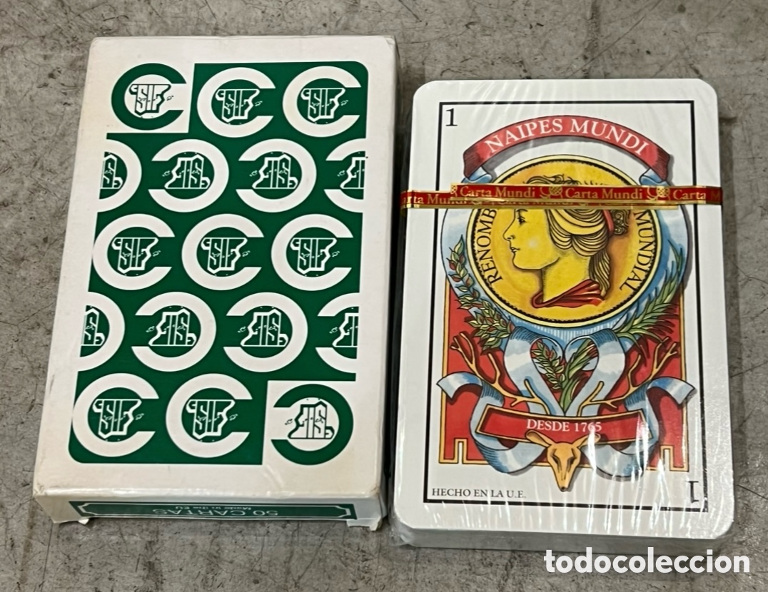 Barajas de cartas: Baraja Espa&ntilde;ola. Publicidad CSIC. Hecha en U. E.