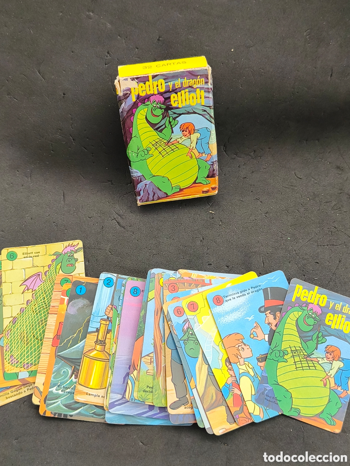 Barajas de cartas: Juego de cartas Pedro y el drag&oacute;n Elliott, completo