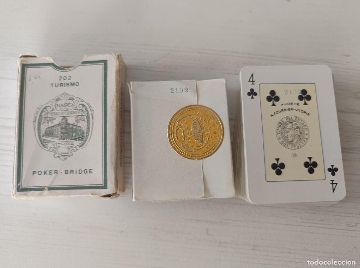 Barajas de cartas: Baraja Fournier 202 Turismo Poker-Bridge &ndash; 52 cartas + 1 joker &ndash; Vitoria &ndash; con caja y faja fiscal