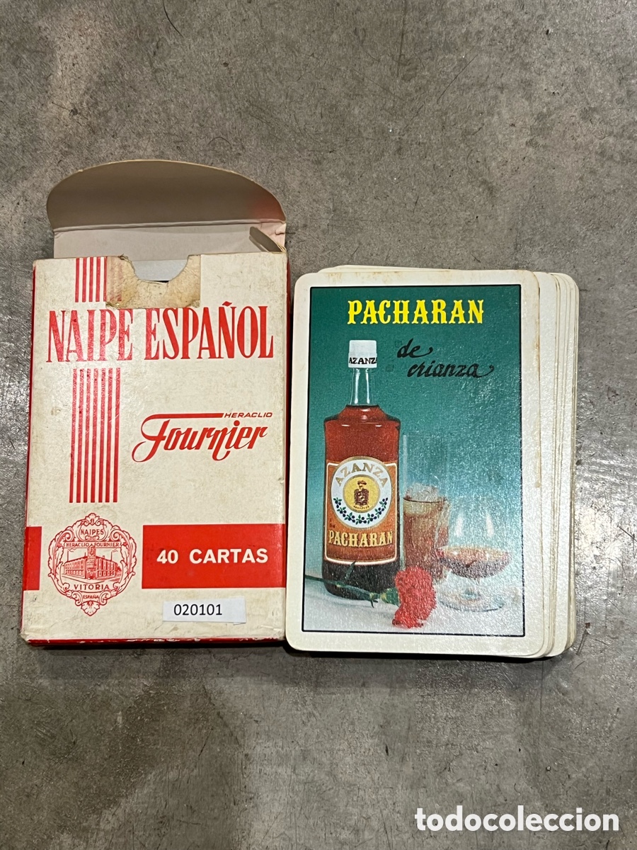 Barajas de cartas: Baraja Espa&ntilde;ola. Publicidad PACHAR&Aacute;N DE CRIANZA. Fournier.