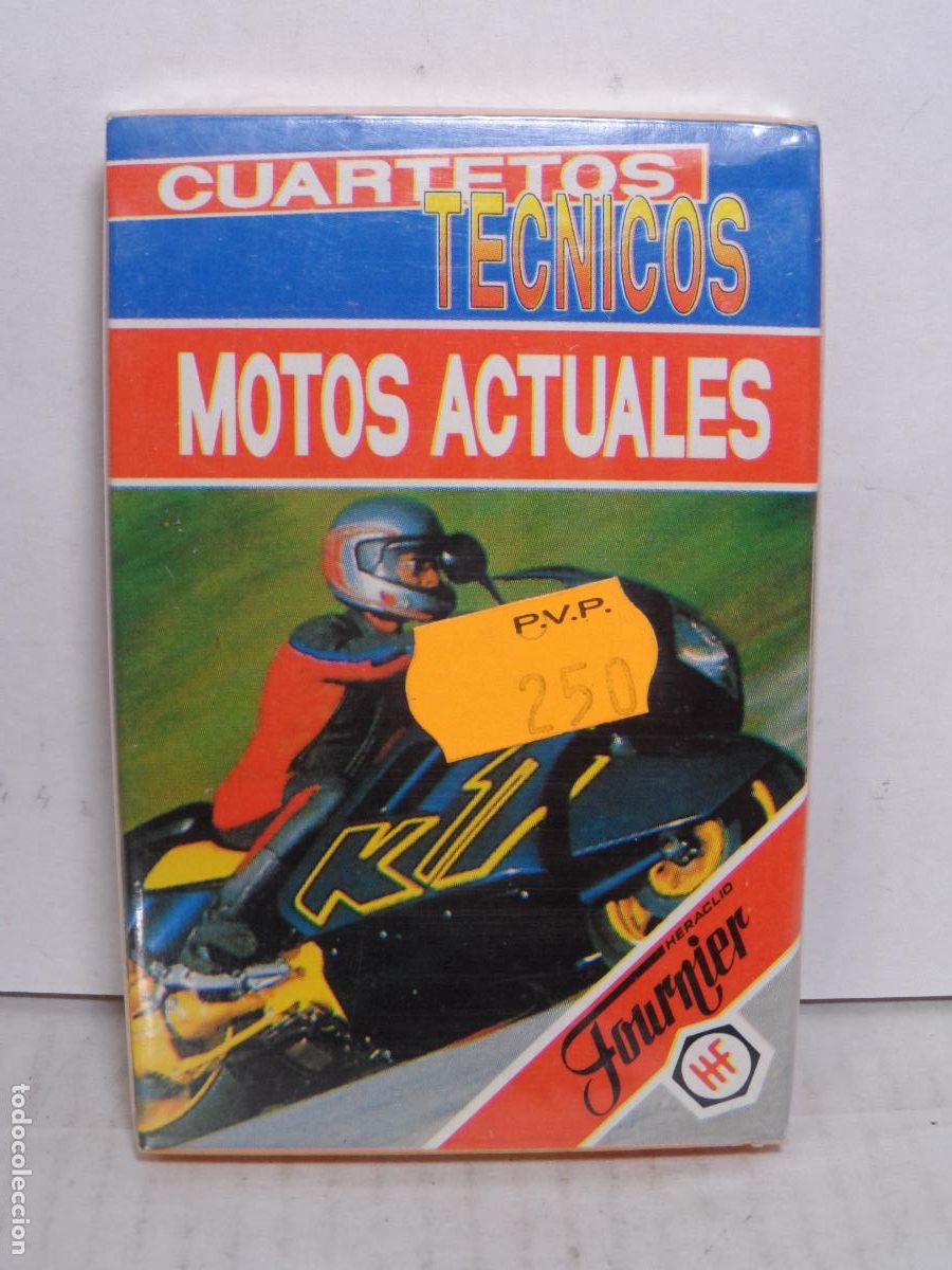 Barajas de cartas: BARAJA DE CARTAS INFANTIL CUARTETOS TECNICOS MOTOS ACTUALES FOURNIER NUEVO