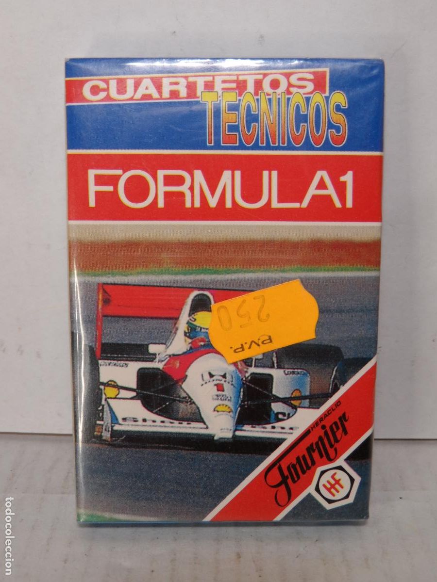 Barajas de cartas: BARAJA DE CARTAS INFANTIL CUARTETOS TECNICOS FORMULA 1 FOURNIER NUEVO